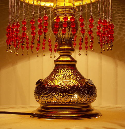 handmade Jeweled Moroccan Brass Table Lamp Shades